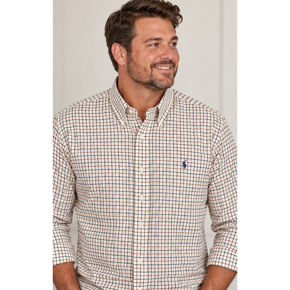 3XB POLO RALPH LAUREN CLASSIC FIT BUTTON DOWN LONG SLEEVE PLAID